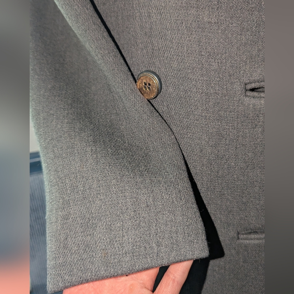 Source Unknown Charcoal Double-Breasted Trench Co… - image 4